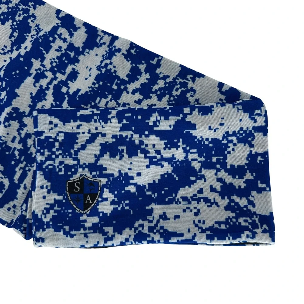 SACO Frost Tech Fleece Face Shield Neck Gaiter Blue Digital‎ Camo One Size NEW!!